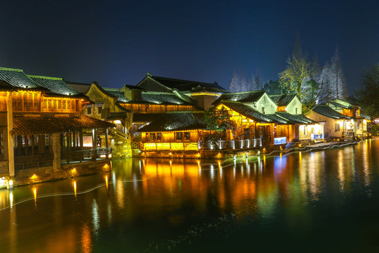 烏鎮(zhèn)水鄉(xiāng)夜景