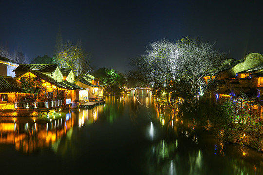 烏鎮(zhèn)水鄉(xiāng)夜景