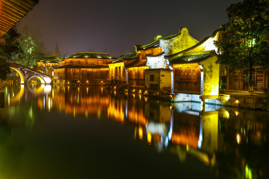 烏鎮(zhèn)水鄉(xiāng)夜景