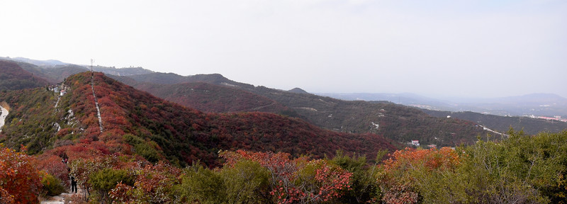 紅色山嶺長壽山景觀