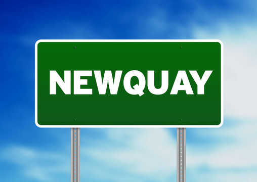 綠色路標(biāo)- Newquay；英國(guó)