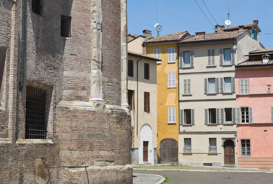 小巷。帕爾馬。Emilia Romagna。意大利.