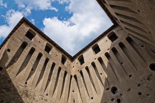 瓦拉諾de患者城堡。Emilia Romagna。意大利.