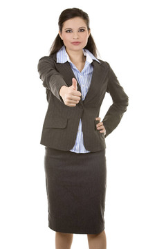 商業(yè)女性的大拇指