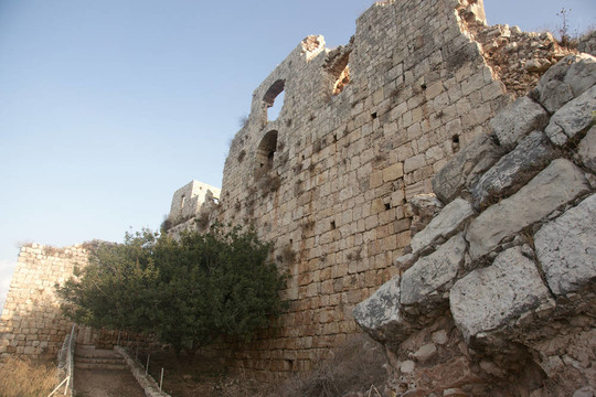 十字軍城堡遺址在Galilee