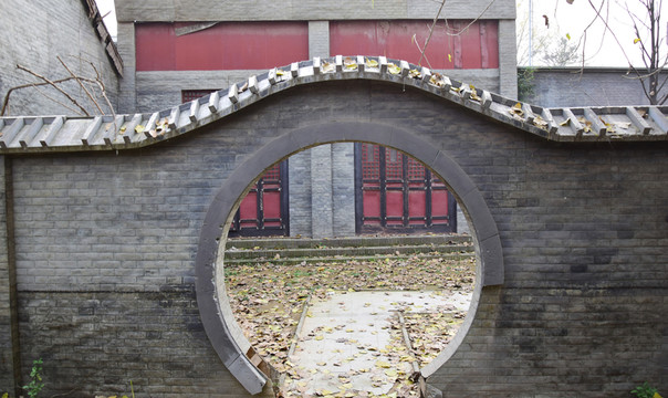 仿古建筑月亮門圖片