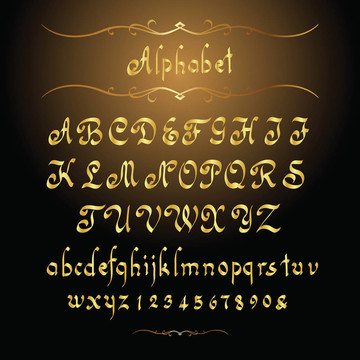 金色的字母