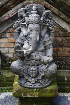 巴厘印度尼西亞Ganesh的雕像