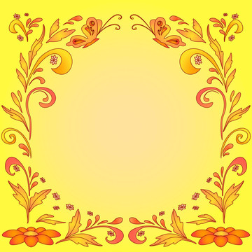 摘要花框