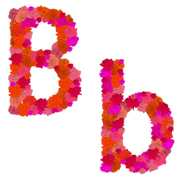 花字母B-B