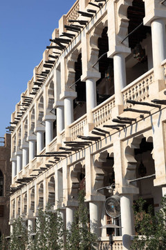 在Souq waqif建筑；多哈卡塔爾