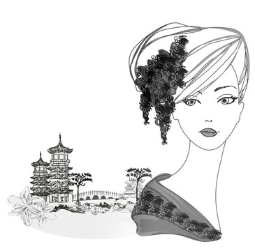 摘要美麗的藝妓