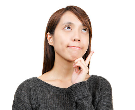 體貼的女人仰視