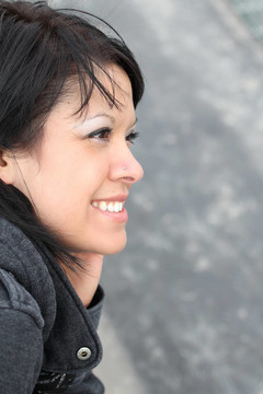 女性在戶外