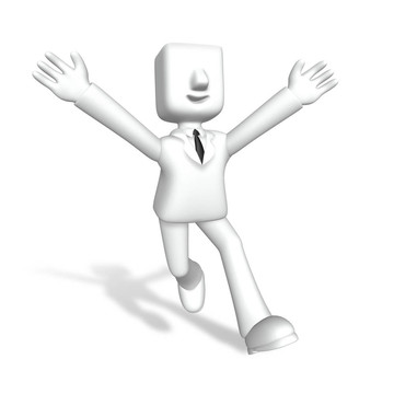 創(chuàng)意3D商務(wù)男士跑步