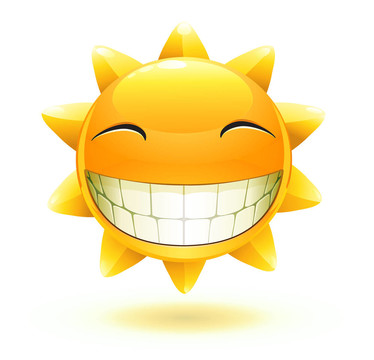 快樂的夏天的太陽