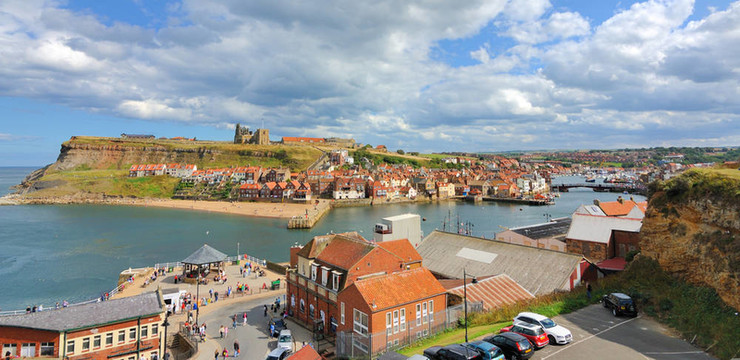 懸崖在Whitby；英國
