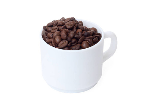 白咖啡豆杯
