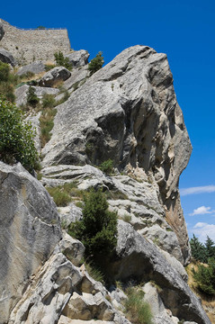 Pietrapertosa的全景。巴斯利卡塔大區(qū)。意大利.