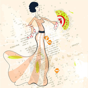美女與扇子