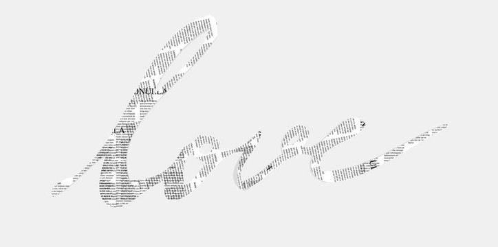 愛題字