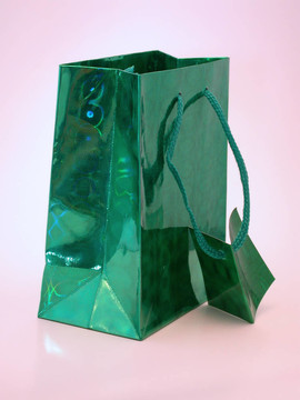 綠色的禮品袋