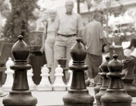 公園里的象棋
