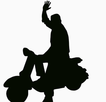 騎摩托車的人