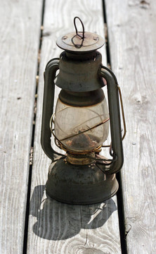古董Oil Lamp