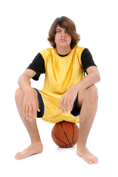 男孩的籃球少年