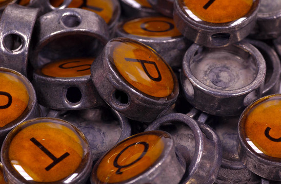 老式的Typewriter Buttons