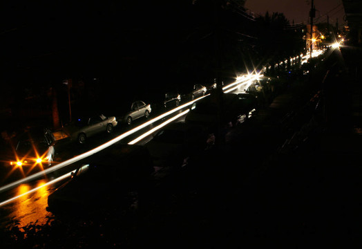 停電的街道