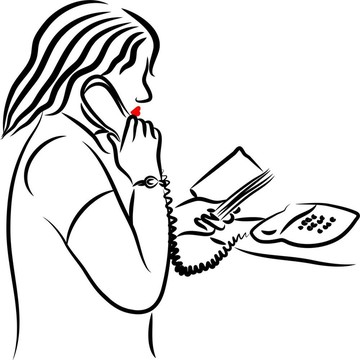 接電話的女士