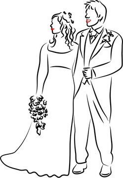 婚禮的夫婦