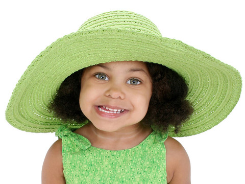 女孩Child Green Hat
