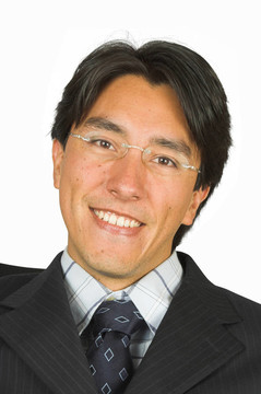 戴眼鏡的商人
