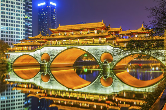 成都安順廊橋夜景