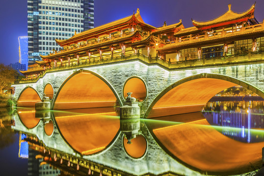 成都安順廊橋夜景
