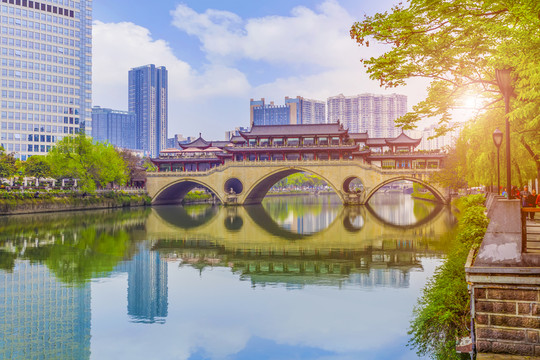 成都風光 安順廊橋
