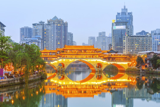 成都安順廊橋夜景