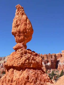 巖石的尖頂；Bryce Canyon