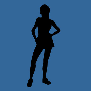 女性剪影