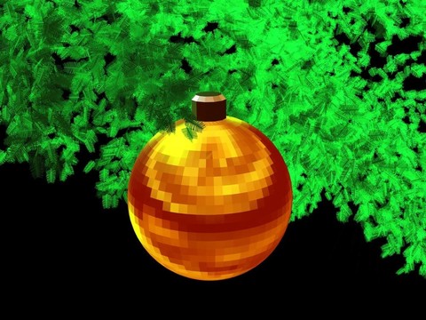 3D金色紅色ball-b