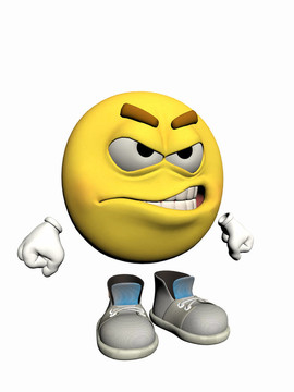 憤怒的表情的家伙。
