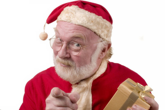 Santa指著