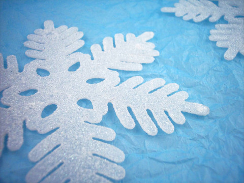 藍(lán)色1上的雪花