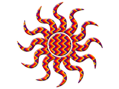 五彩繽紛的太陽