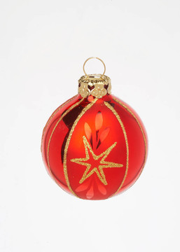 紅色的圣誕球星機(jī)械的weihnachtskugel麻省理工學(xué)院斯特恩