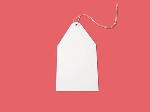 標(biāo)簽上的粉紅色