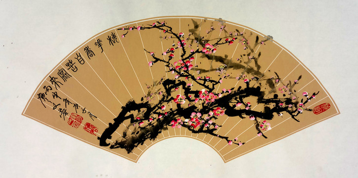 中國畫紅梅